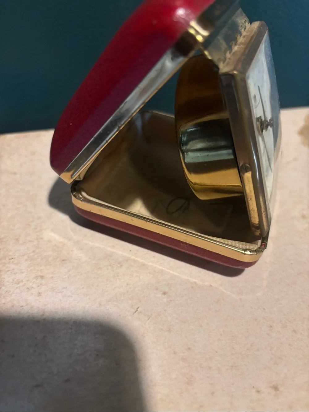 Antique Ingraham Luminous Travel Alarm Clock